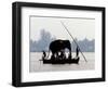 An Elephant is Taken on a Small Boat to a Temple Festival-null-Framed Photographic Print