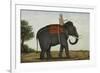 An Elephant Keeper Riding His Elephant-null-Framed Giclee Print