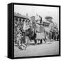 An Elephant Procession Passing Jumma Masjid, Delhi, India, 1900s-H & Son Hands-Framed Stretched Canvas