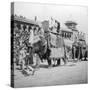 An Elephant Procession Passing Jumma Masjid, Delhi, India, 1900s-H & Son Hands-Stretched Canvas
