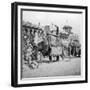 An Elephant Procession Passing Jumma Masjid, Delhi, India, 1900s-H & Son Hands-Framed Giclee Print