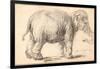 An Elephant-Rembrandt van Rijn-Framed Giclee Print