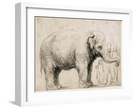 An Elephant-Rembrandt van Rijn-Framed Art Print