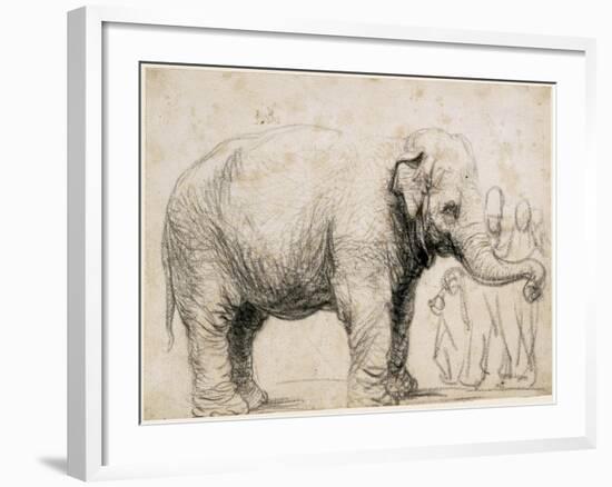 An Elephant-Rembrandt van Rijn-Framed Art Print