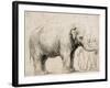 An Elephant-Rembrandt van Rijn-Framed Art Print