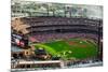 An elevated view of the third Busch Stadium, St. Louis, Missouri, where the Pittsburgh Pirates b...-null-Mounted Photographic Print