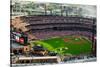 An elevated view of the third Busch Stadium, St. Louis, Missouri, where the Pittsburgh Pirates b...-null-Stretched Canvas