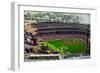 An elevated view of the third Busch Stadium, St. Louis, Missouri, where the Pittsburgh Pirates b...-null-Framed Photographic Print