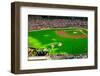 An elevated view of the third Busch Stadium, St. Louis, Missouri, where the Pittsburgh Pirates b...-null-Framed Photographic Print