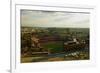 An elevated view of the third Busch Stadium, St. Louis, Missouri, where the Pittsburgh Pirates b...-null-Framed Photographic Print