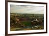 An elevated view of the third Busch Stadium, St. Louis, Missouri, where the Pittsburgh Pirates b...-null-Framed Photographic Print