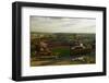 An elevated view of the third Busch Stadium, St. Louis, Missouri, where the Pittsburgh Pirates b...-null-Framed Photographic Print