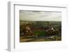 An elevated view of the third Busch Stadium, St. Louis, Missouri, where the Pittsburgh Pirates b...-null-Framed Photographic Print