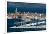 An elevated view of the town of Isola overlooking Adriatic Sea, Isola, Slovenia, Europe-Sergio Pitamitz-Framed Photographic Print