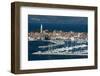 An elevated view of the town of Isola overlooking Adriatic Sea, Isola, Slovenia, Europe-Sergio Pitamitz-Framed Photographic Print