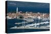 An elevated view of the town of Isola overlooking Adriatic Sea, Isola, Slovenia, Europe-Sergio Pitamitz-Stretched Canvas