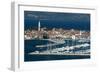 An elevated view of the town of Isola overlooking Adriatic Sea, Isola, Slovenia, Europe-Sergio Pitamitz-Framed Photographic Print