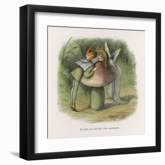 An Elf-Fairy Romance: He Finds Her and This is the Consequence-Richard Doyle-Framed Art Print