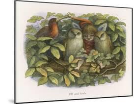 An Elf Fraternises with the Owls-Richard Doyle-Mounted Art Print