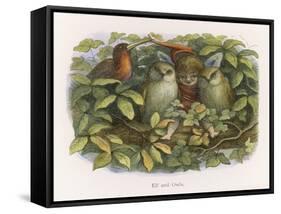 An Elf Fraternises with the Owls-Richard Doyle-Framed Stretched Canvas