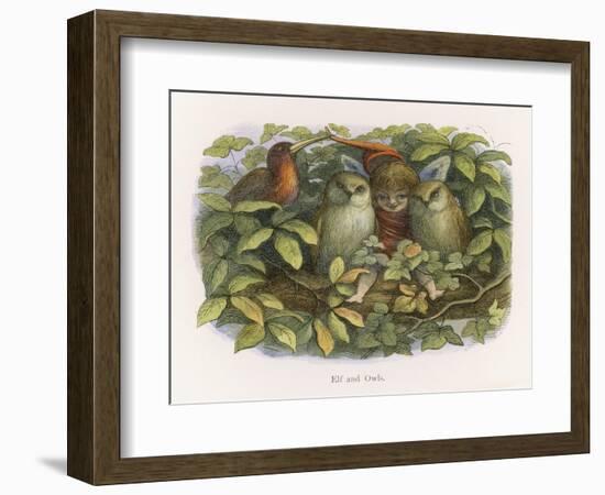 An Elf Fraternises with the Owls-Richard Doyle-Framed Art Print