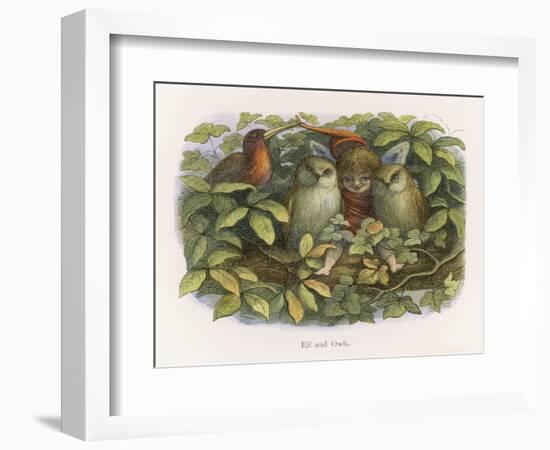 An Elf Fraternises with the Owls-Richard Doyle-Framed Art Print