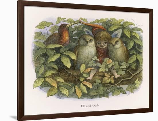 An Elf Fraternises with the Owls-Richard Doyle-Framed Art Print