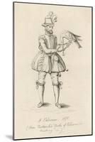 An Elizabethan Falconer with His Bird-S. Major-Mounted Art Print