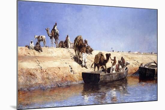 An Embarkment of Camels on the Beach at Sale, Maroc, 1880-Edwin Lord Weeks-Mounted Giclee Print