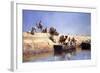 An Embarkment of Camels on the Beach at Sale, Maroc, 1880-Edwin Lord Weeks-Framed Giclee Print