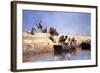 An Embarkment of Camels on the Beach at Sale, Maroc, 1880-Edwin Lord Weeks-Framed Giclee Print