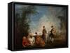 An Embarrassing Proposal, 1715-1716-Jean-Antoine Watteau-Framed Stretched Canvas