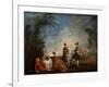 An Embarrassing Proposal, 1715-1716-Jean-Antoine Watteau-Framed Giclee Print