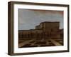 An Embassy Building in Pera-Jean Baptiste Vanmour-Framed Art Print