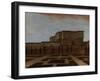 An Embassy Building in Pera-Jean Baptiste Vanmour-Framed Art Print