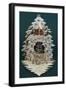 An Embossed Victorian Christmas Card in the Shape of a Snow Covered Christmas Tree-null-Framed Giclee Print