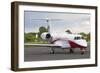 An Embraer Legacy 600 Private Jet Taxiing at Turin Airport, Italy-null-Framed Photographic Print