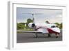 An Embraer Legacy 600 Private Jet Taxiing at Turin Airport, Italy-null-Framed Photographic Print