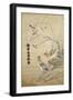 An Embroidered Picture, with Two Silver Pheasants in a Rocky Landscape with Plum Blossom and…-null-Framed Giclee Print