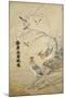 An Embroidered Picture, with Two Silver Pheasants in a Rocky Landscape with Plum Blossom and…-null-Mounted Giclee Print