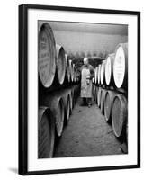 An Employee of the Knockando Whisky Distillery in Scotland, January 1972-null-Framed Photographic Print