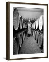 An Employee of the Knockando Whisky Distillery in Scotland, January 1972-null-Framed Photographic Print