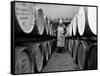 An Employee of the Knockando Whisky Distillery in Scotland, January 1972-null-Framed Stretched Canvas