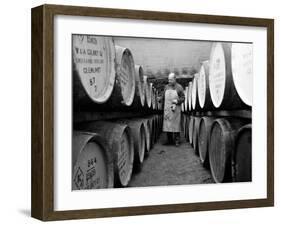 An Employee of the Knockando Whisky Distillery in Scotland, January 1972-null-Framed Premium Photographic Print