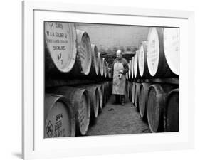 An Employee of the Knockando Whisky Distillery in Scotland, January 1972-null-Framed Photographic Print