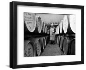 An Employee of the Knockando Whisky Distillery in Scotland, January 1972-null-Framed Photographic Print