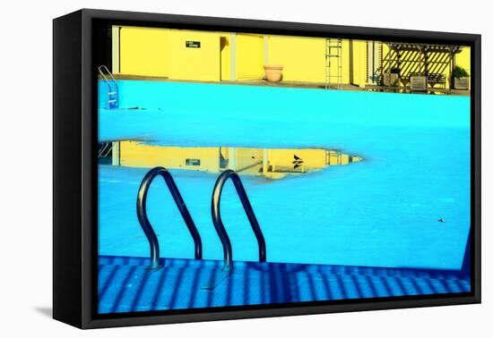 An Empty Public Swimming Pool in the Bronx, New York City-Sabine Jacobs-Framed Stretched Canvas