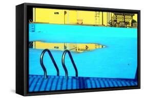 An Empty Public Swimming Pool in the Bronx, New York City-Sabine Jacobs-Framed Stretched Canvas