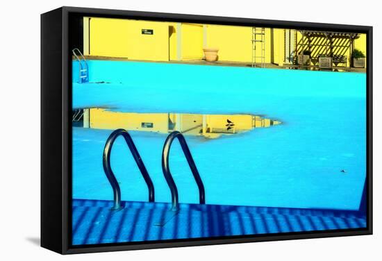 An Empty Public Swimming Pool in the Bronx, New York City-Sabine Jacobs-Framed Stretched Canvas