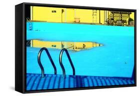 An Empty Public Swimming Pool in the Bronx, New York City-Sabine Jacobs-Framed Stretched Canvas